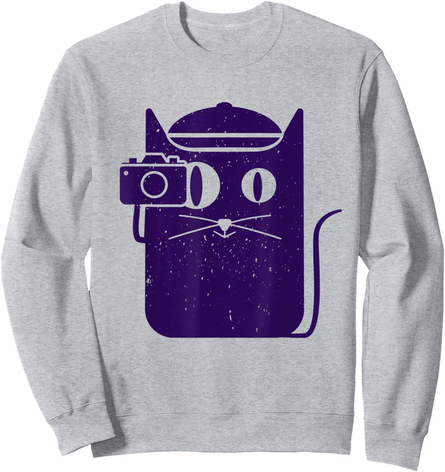 Camera Cat Funny Cute Kawaii Photography Photographer Men Women Kids Sweatshirt - Sweatshirt | Ash