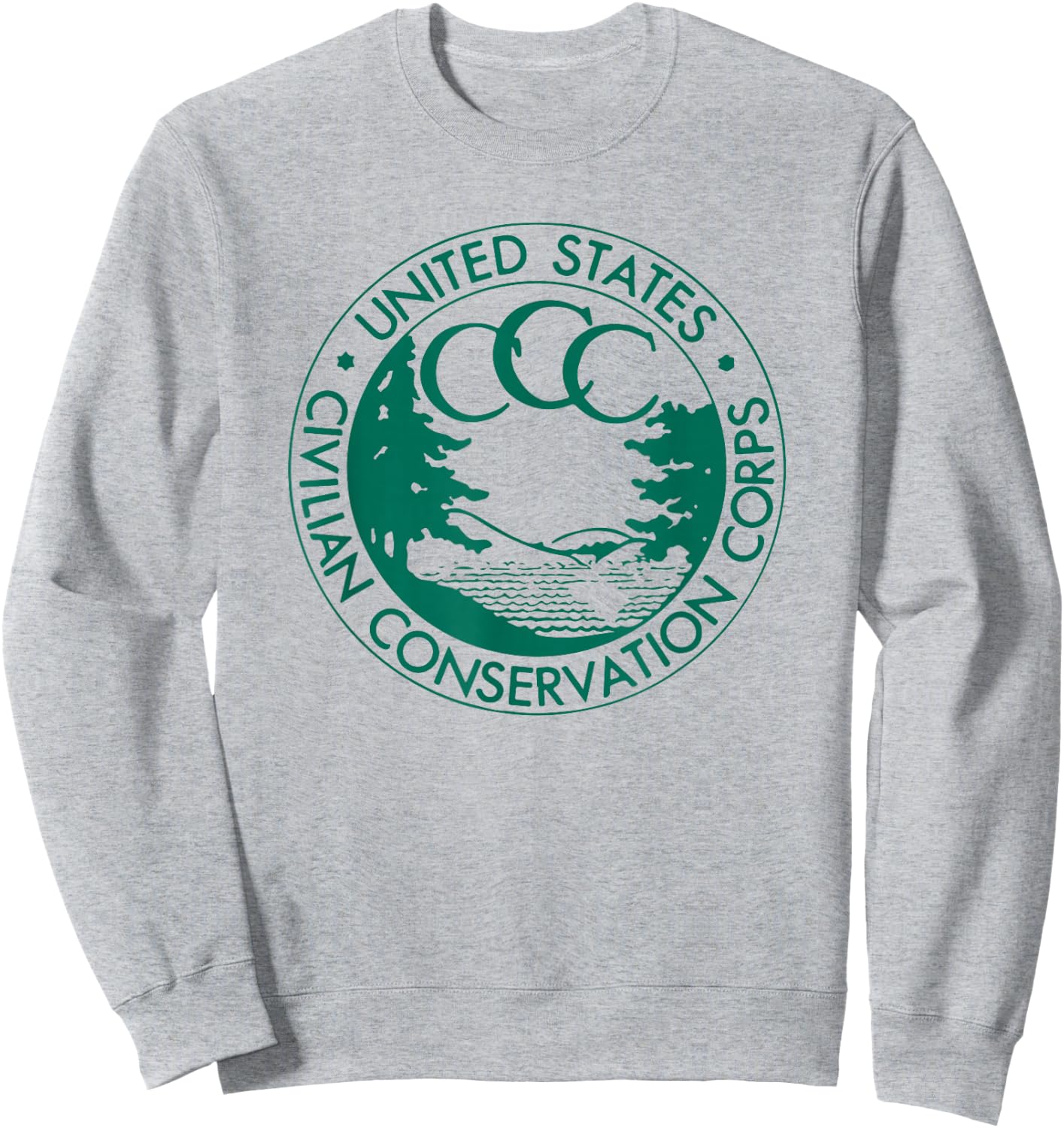 Civilian Conservation Corps CCC Logo Retro Distressed 1930s Sweatshirt - Sweatshirt | Ash