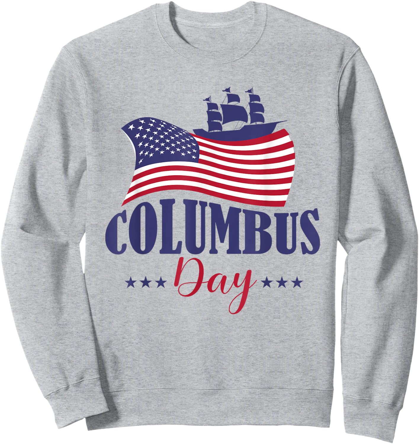 Columbus Day Graphic Design Men Kids Sweatshirt - Sweatshirt | Ash