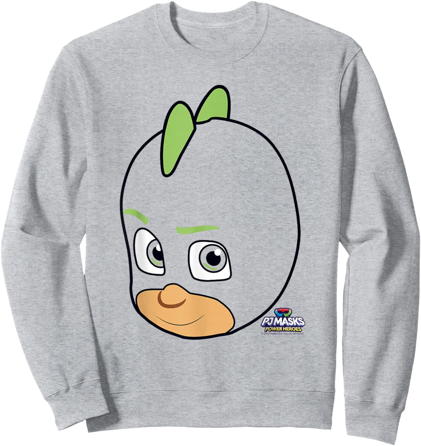 PJ Masks Gekko Big Face Power Hero Portrait Sweatshirt - Sweatshirt | Ash