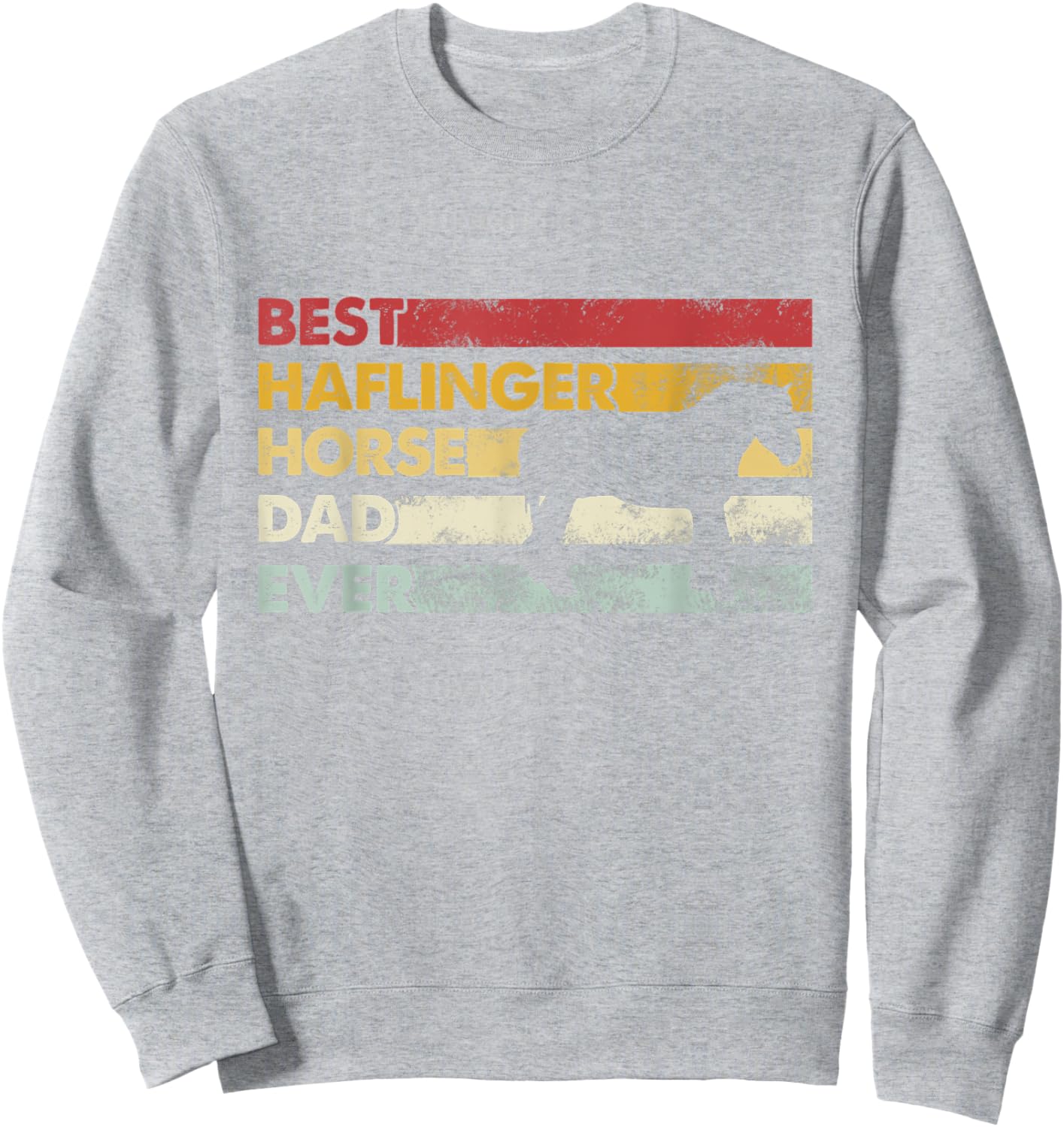 Best Horse Dad Ever - Father Haflinger Horse Sweatshirt - Sweatshirt | Ash