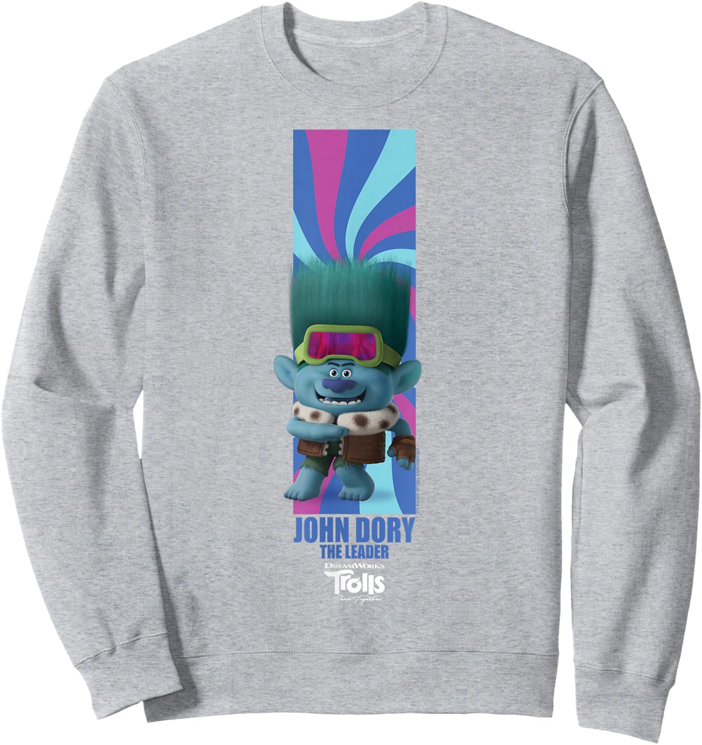 DreamWorks Trolls Band Together BroZone John Dory Sweatshirt - Sweatshirt | Ash
