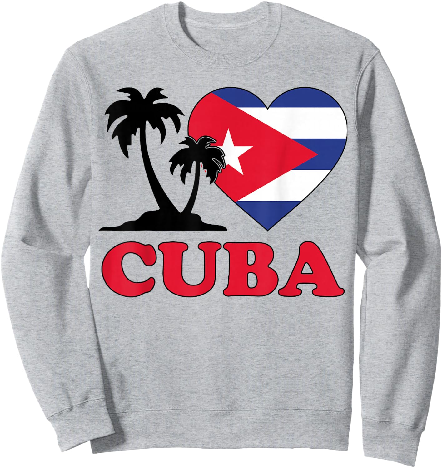 I Love Cuba Cuban Flag Hispanic Heritage Month Kids Toddler Sweatshirt - Sweatshirt | Ash