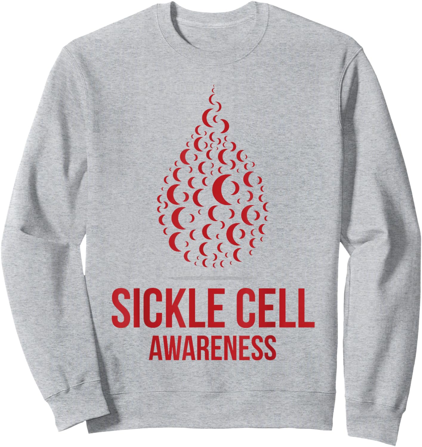 I Wear Burgundy Ribbon Sickle Cell Awareness September Sweatshirt - Sweatshirt | Ash
