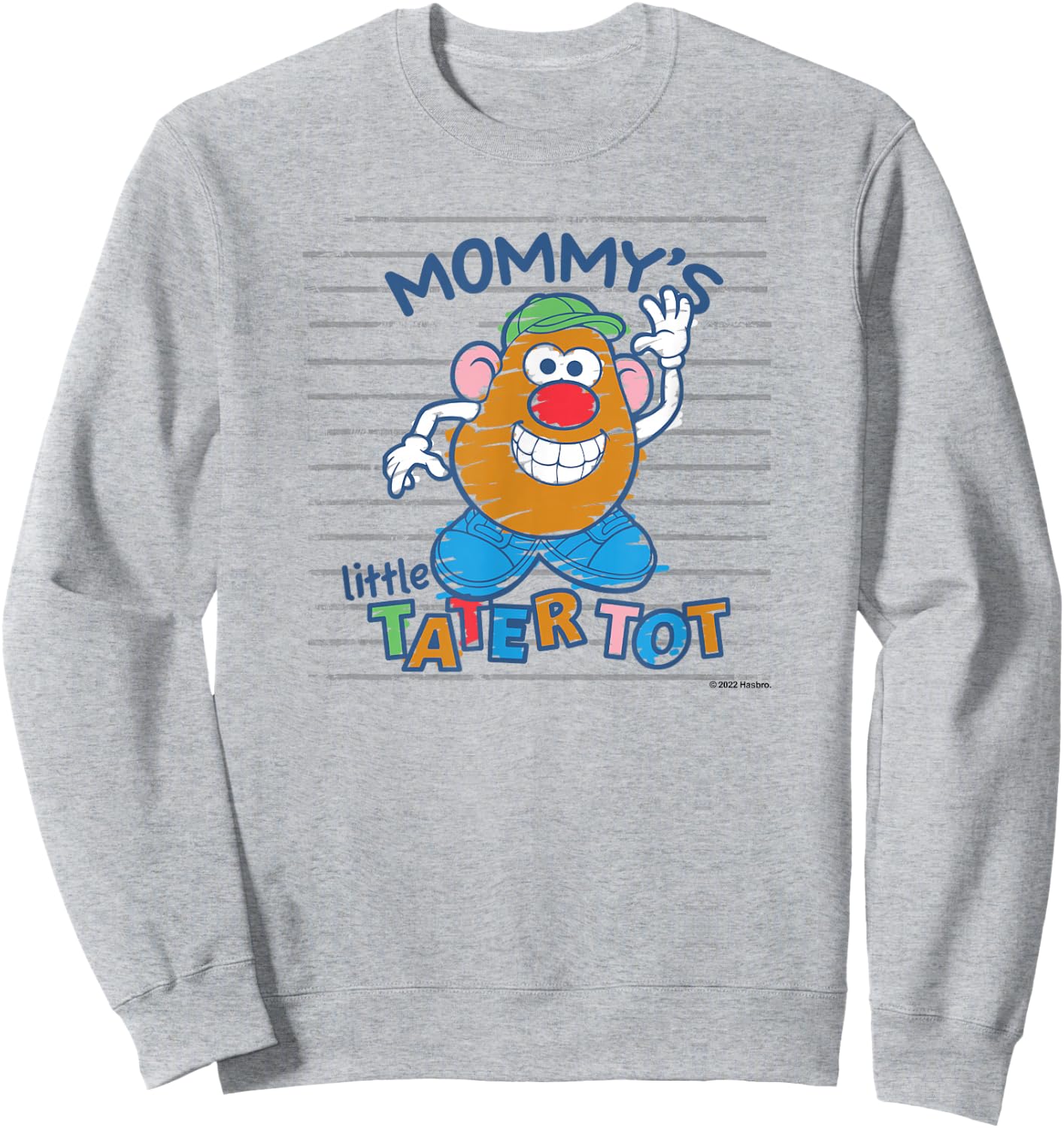 Mr. Potato Head Mommy's Little Tatertot Crayon Colored Shot Sweatshirt - Sweatshirt | Ash