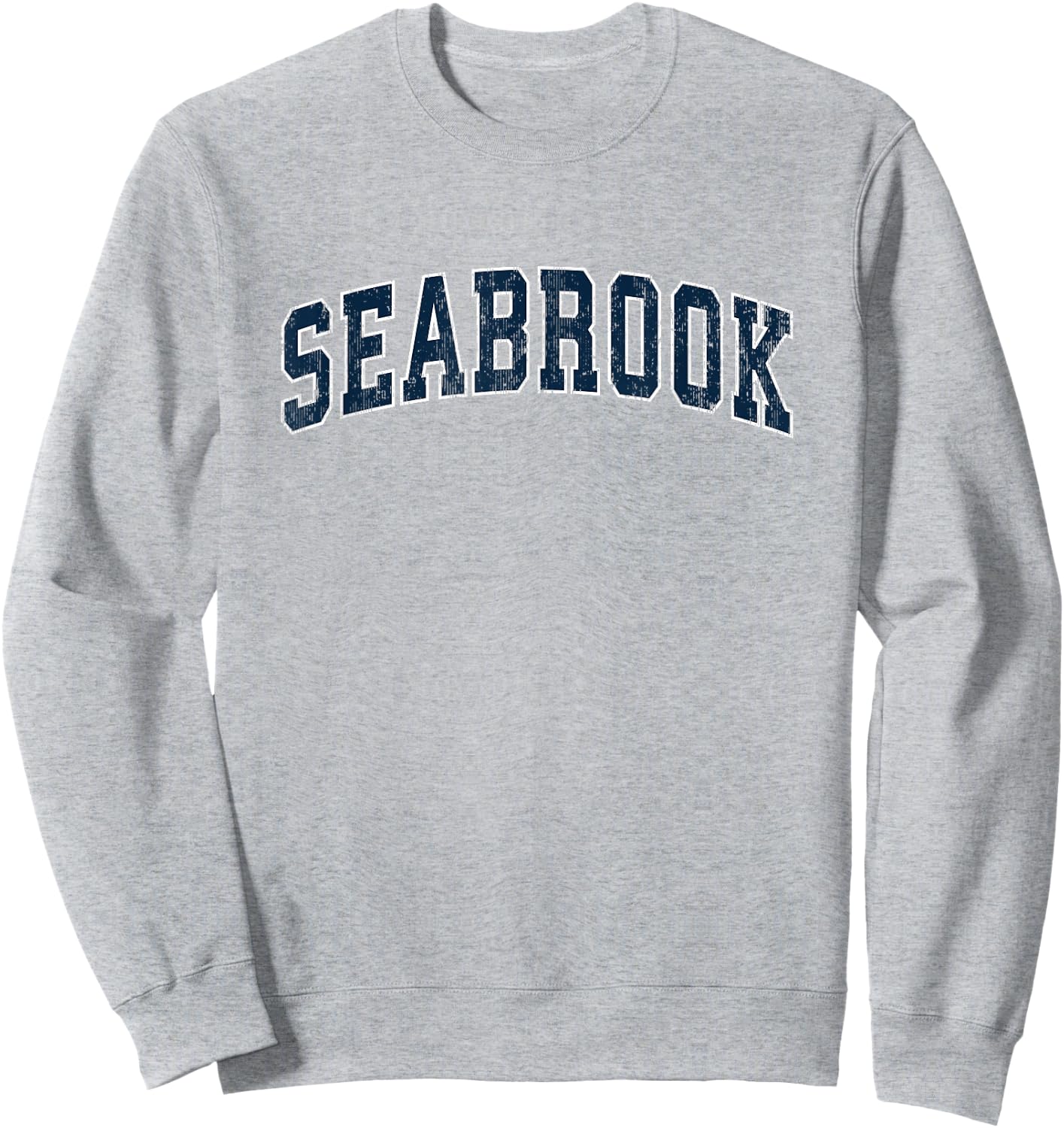 Seabrook New Hampshire NH Vintage Sports Design Navy Design Sweatshirt - Sweatshirt | Ash