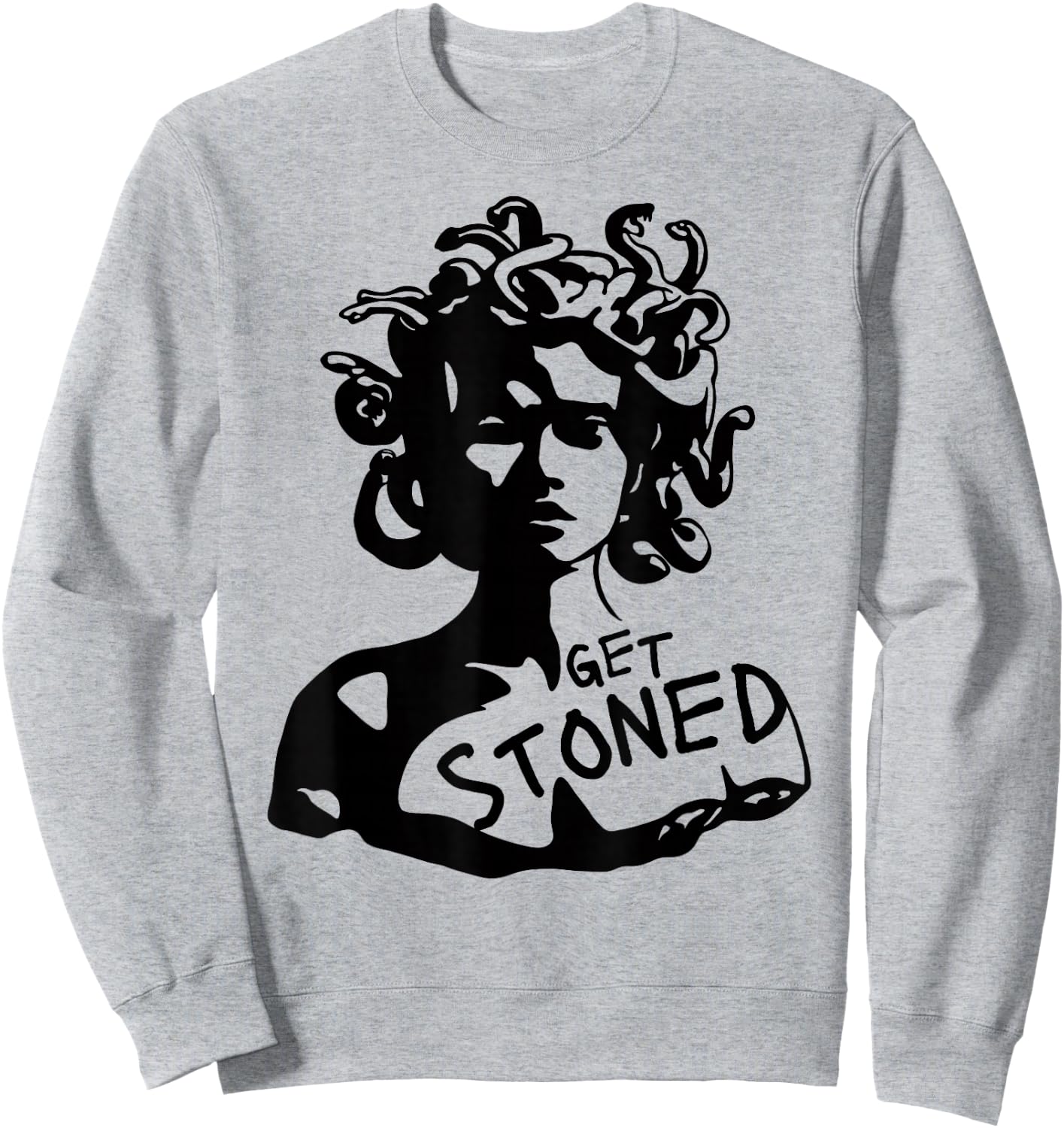 Funny Medusa Drawing Sweatshirt - Sweatshirt | Ash