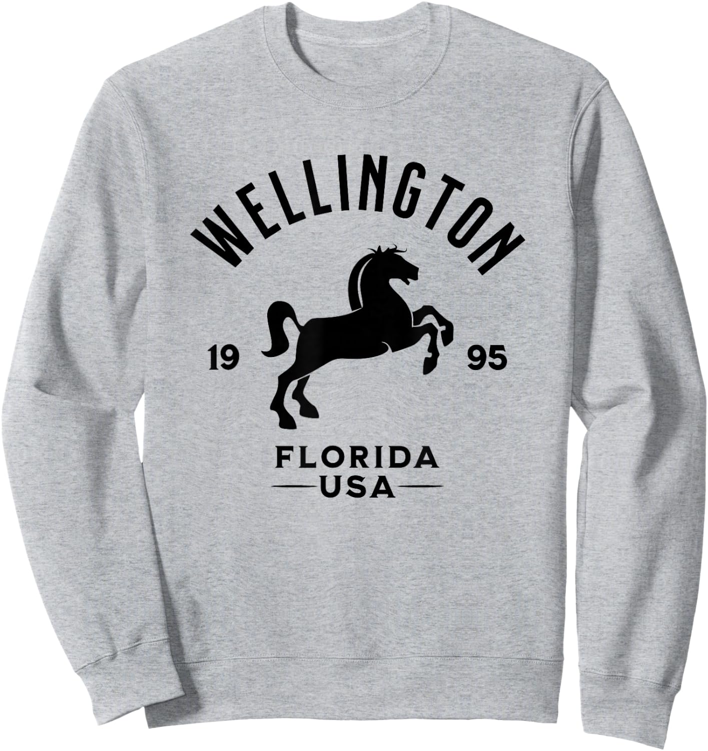 Wellington Florida USA Equestrian Horse Design Sweatshirt - Sweatshirt | Ash