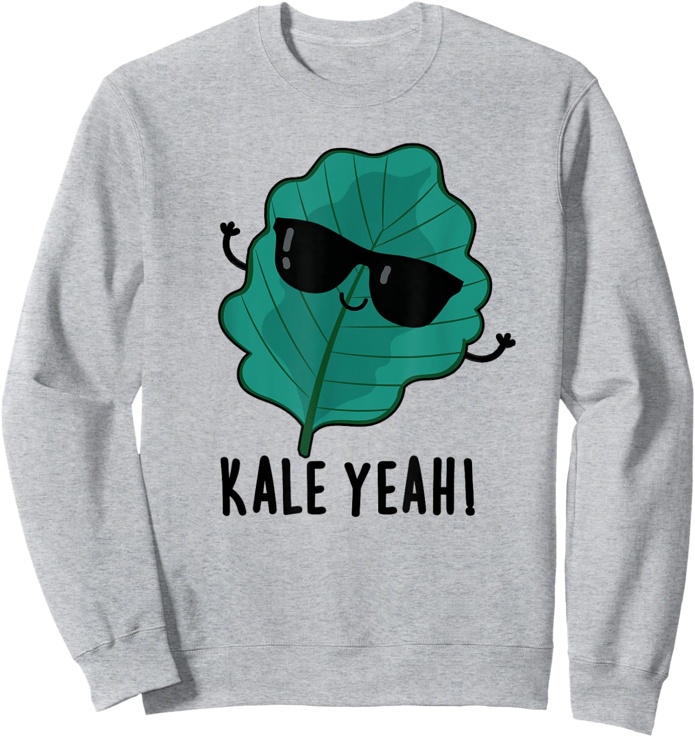 Kale Yeah Funny Vegetable Pun Sweatshirt - Sweatshirt | Ash