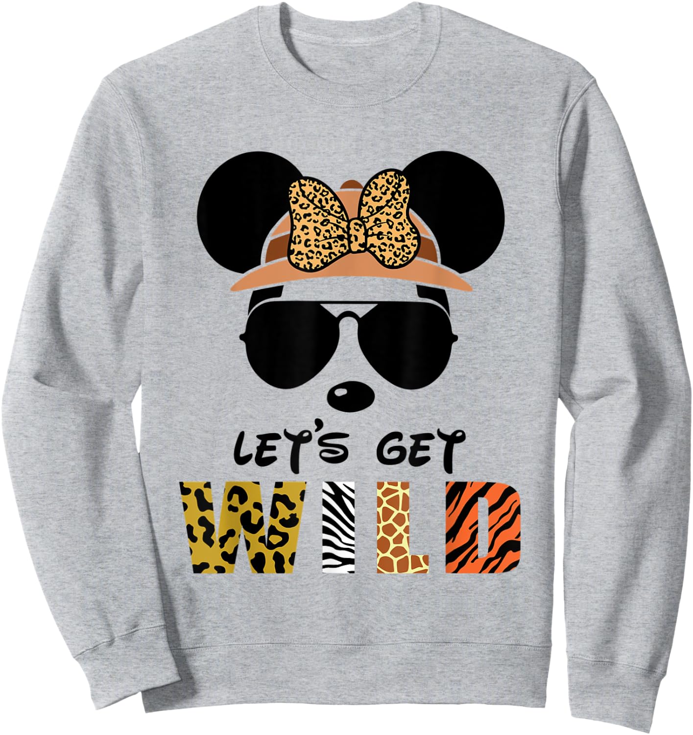 Let's Get Wild Zoo Animals Safari Party A Day At The Zoo Sweatshirt - Sweatshirt | Ash