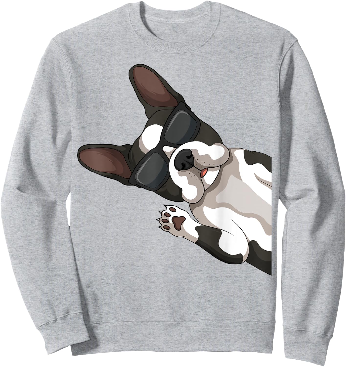 Boston Terrier Bostie Dog Kids Men Sweatshirt - Sweatshirt | Ash