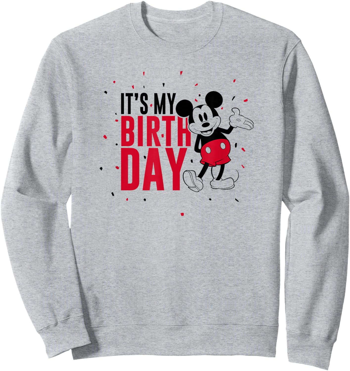 Disney Mickey Mouse It's My Birthday Sweatshirt - Sweatshirt | Ash