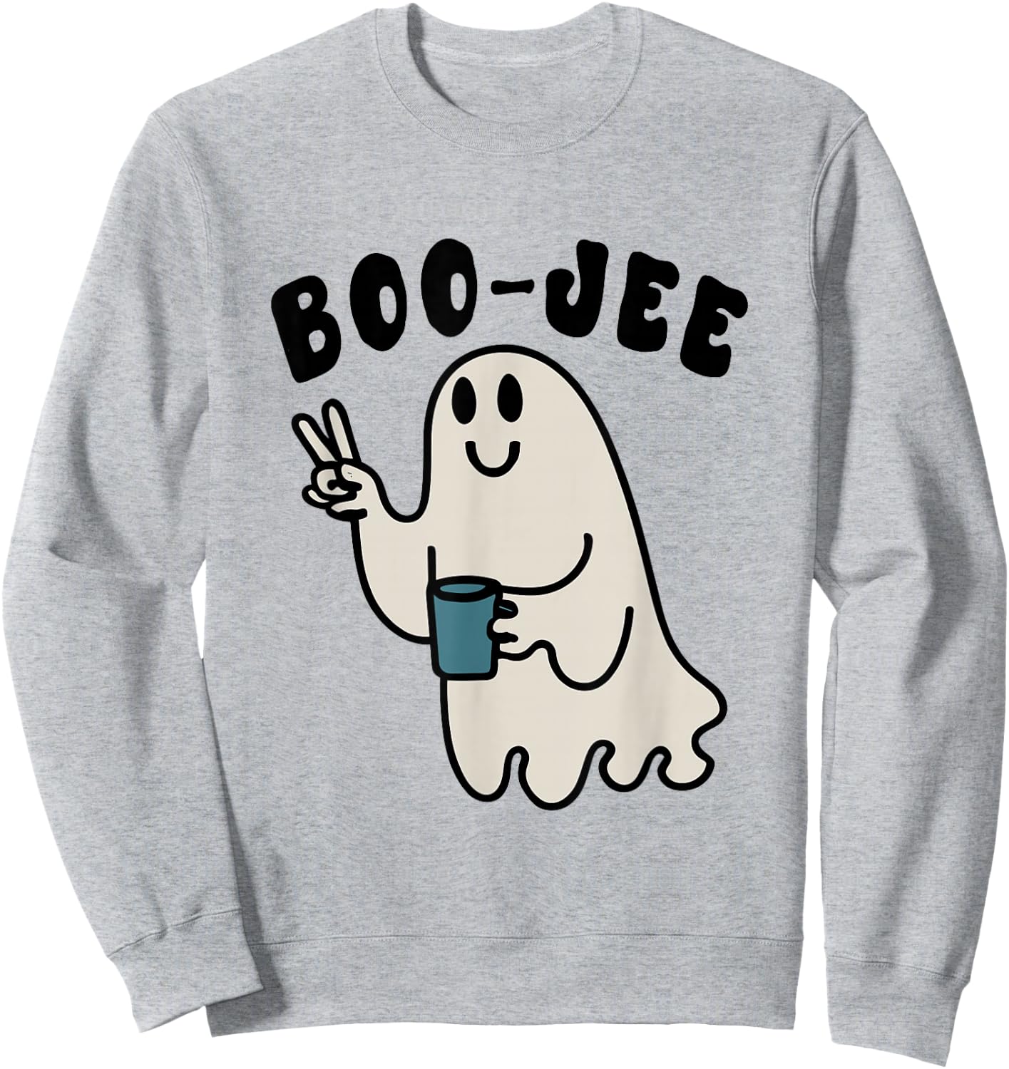 Boo Jee - Boo Ghost Sweatshirt - Sweatshirt | Ash