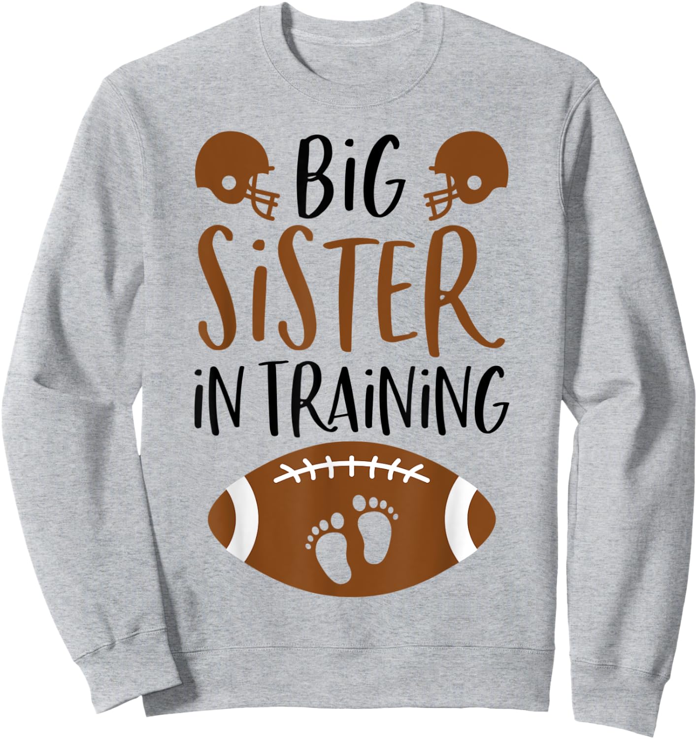 Big Sister in Training Fall Football Autumn Fall Pregnancy Sweatshirt - Sweatshirt | Ash