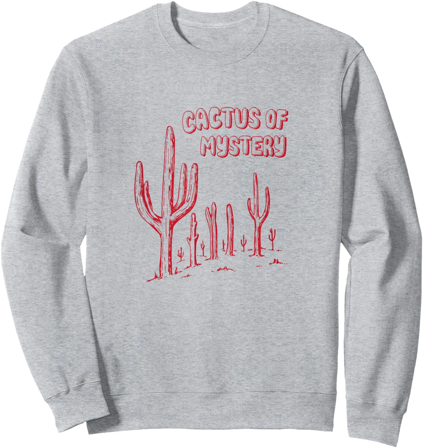 Maddesigns Cactus of Mystery UHF - Men's Grey Small Classic Fit Short Sleeve Cotton Polyester Blend Sweatshirt - Sweatshirt | Ash