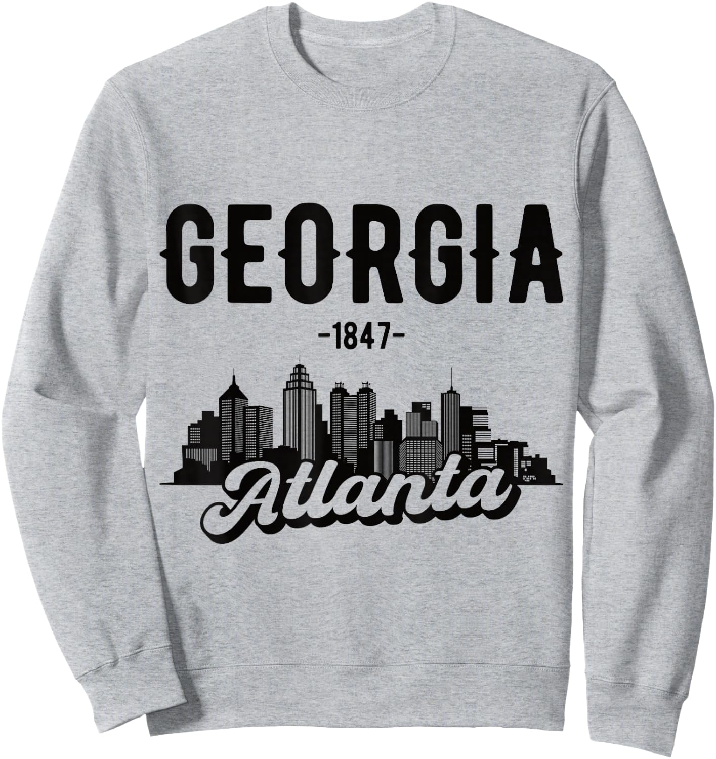 Atlanta Georgia Skyline Sweatshirt - Sweatshirt | Ash