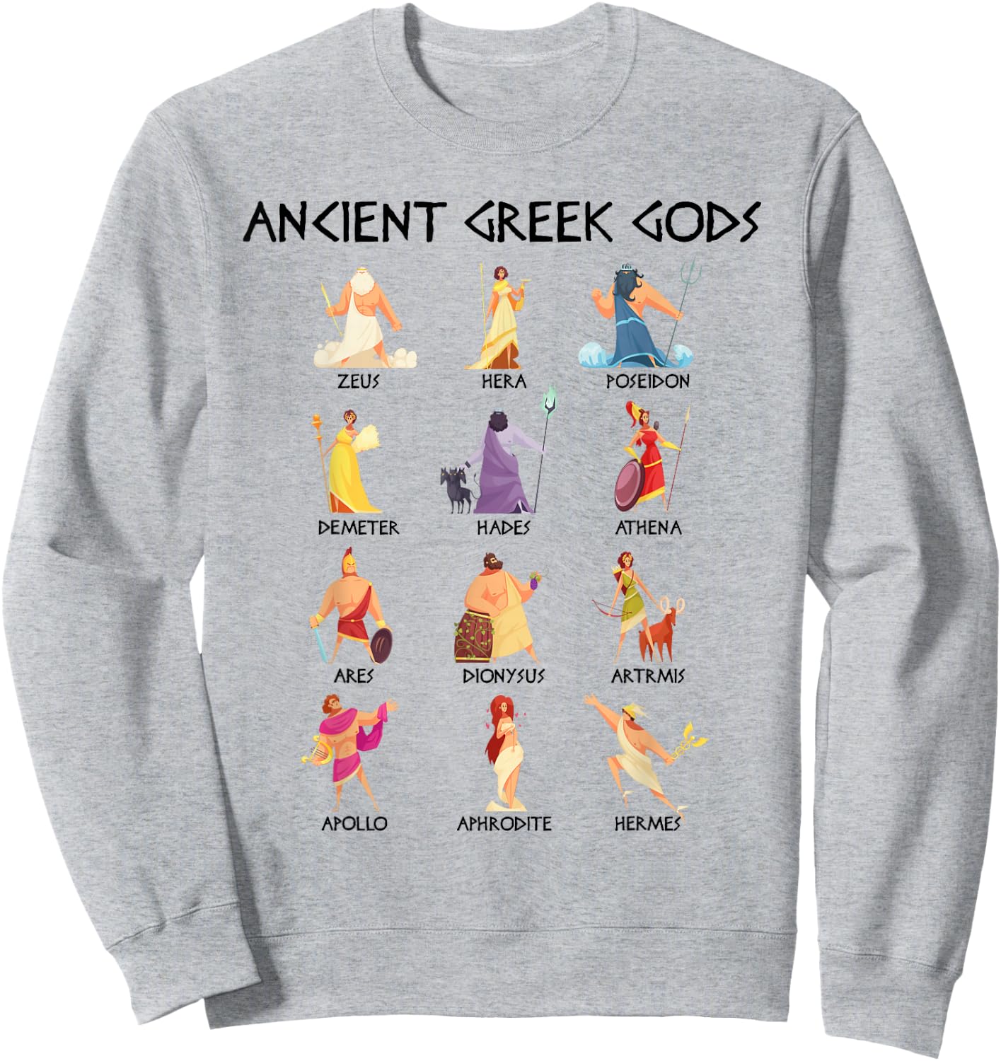 Greek Mythology Gods - Gods of Greece - Ancient Greek Sweatshirt - Sweatshirt | Ash