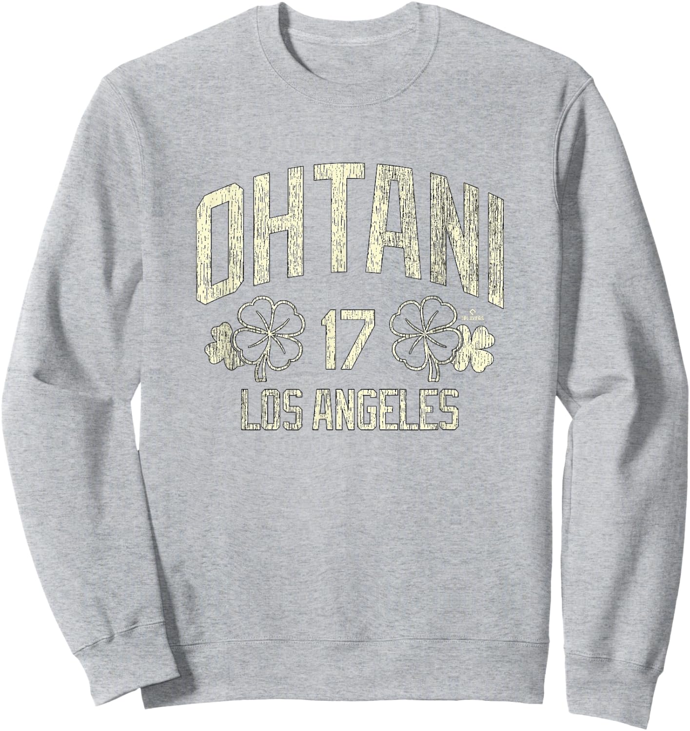 Shohei Ohtani Los Angeles Baseball St. Patrick's Clover Sweatshirt - Sweatshirt | Ash