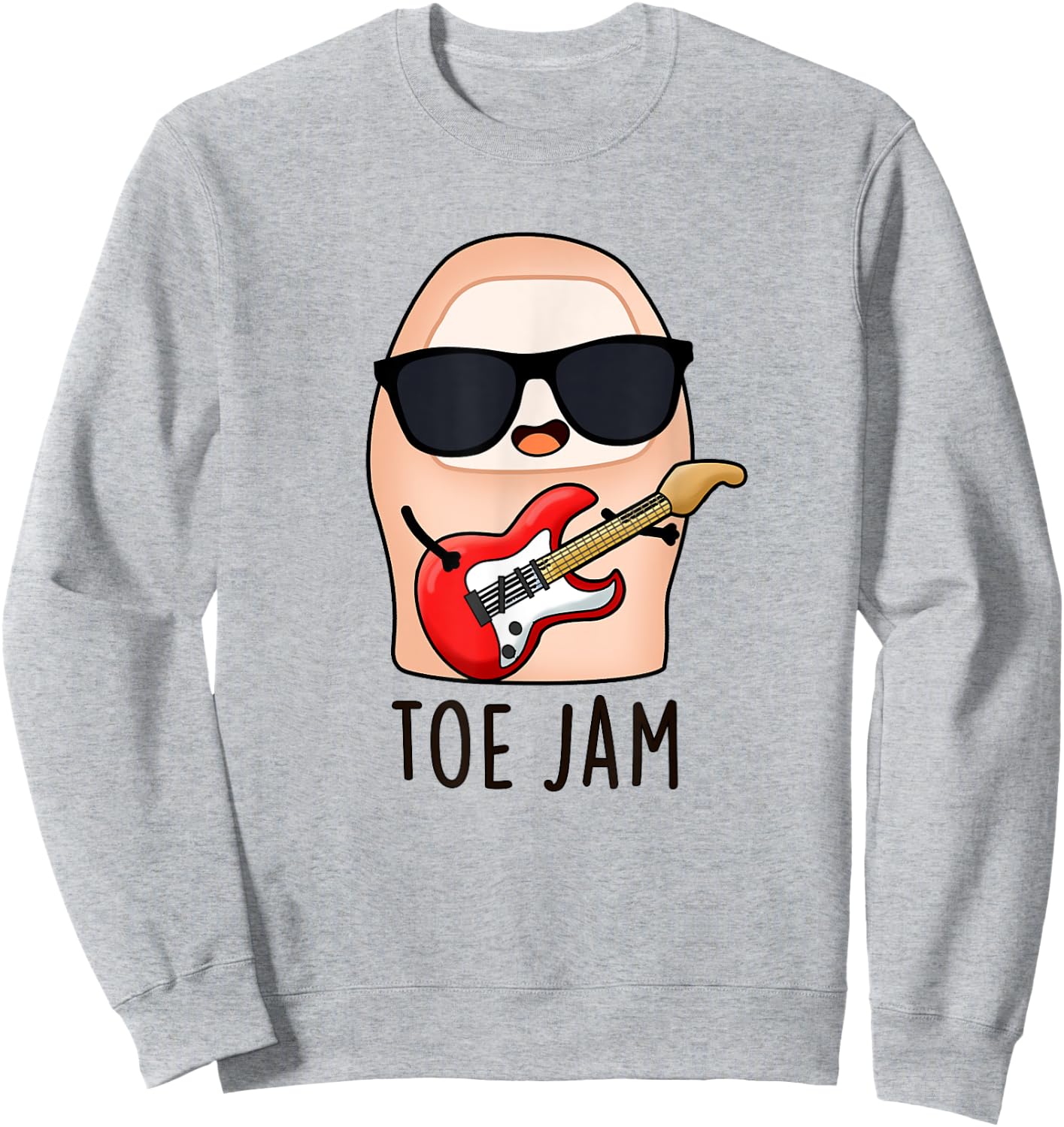Toe Jam Funny Music Pun Sweatshirt - Sweatshirt | Ash