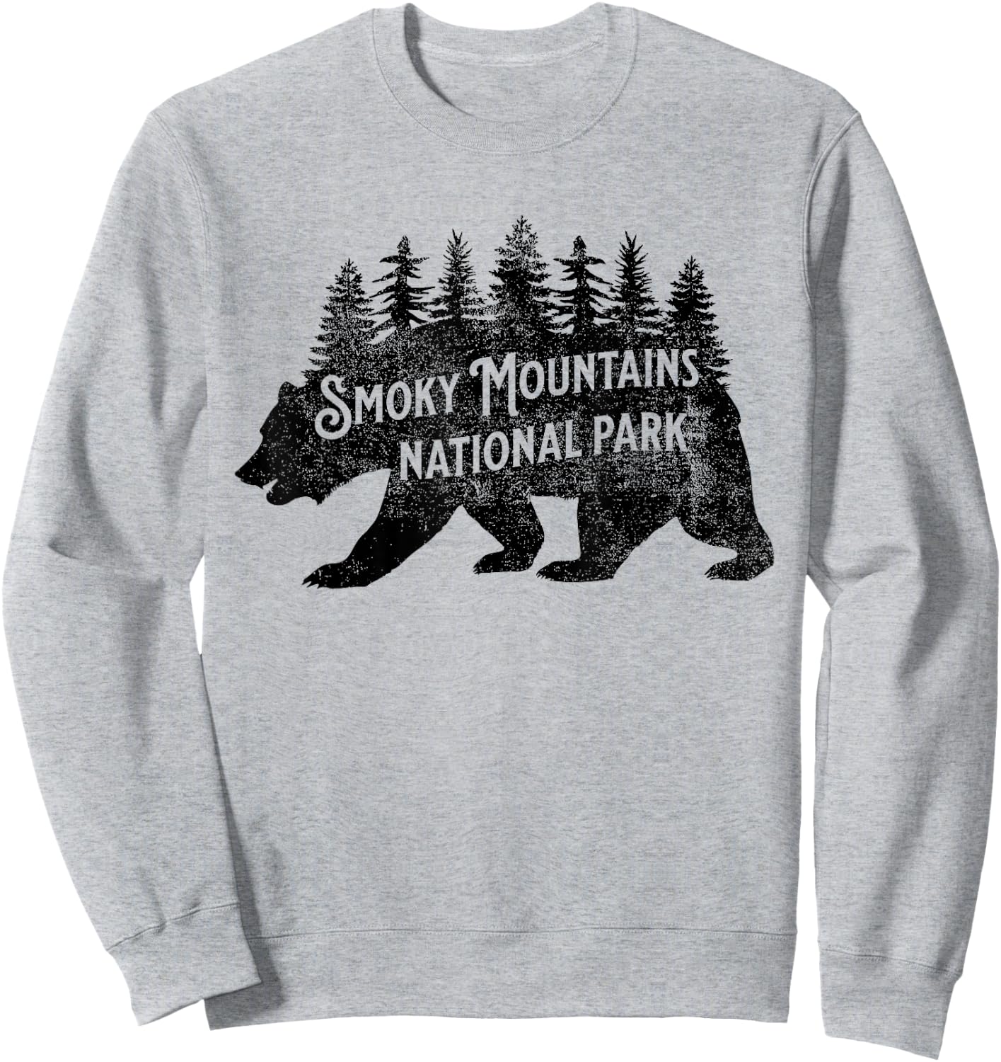Great Smoky Mountains Tennessee Nature Bear Hiking Outdoors Sweatshirt - Sweatshirt | Ash