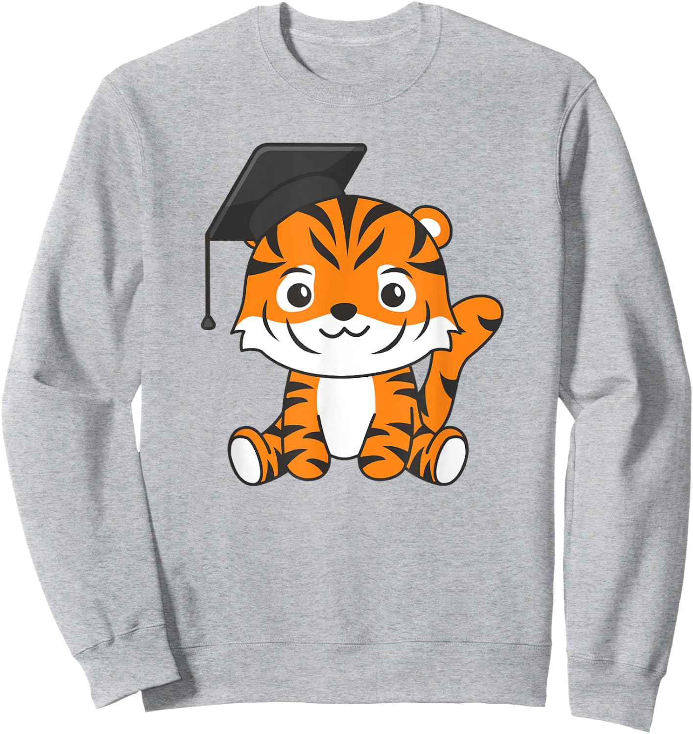 Kids School Kindergarten Tiger Graduation Sweatshirt - Sweatshirt | Ash