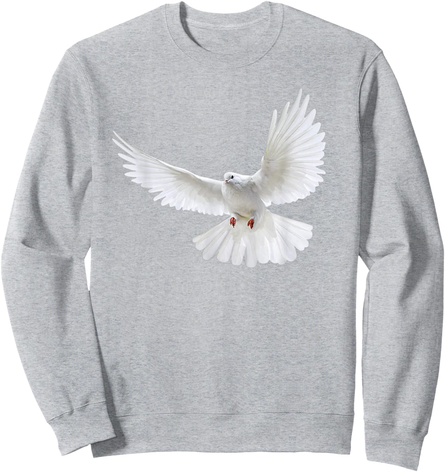 Beautiful Flying Peaceful White Dove Photo Silhouette Sweatshirt - Sweatshirt | Ash