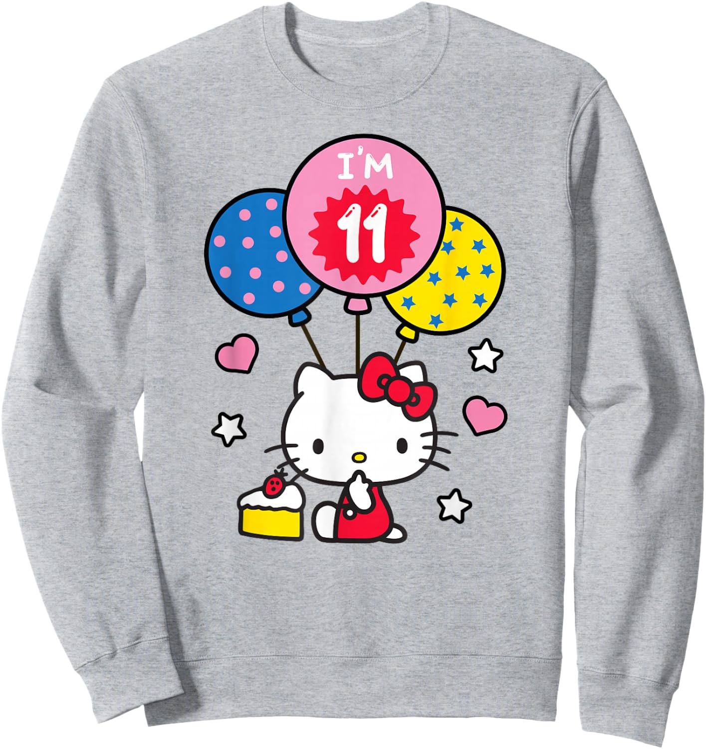 Hello Kitty I'm 11 Birthday Sweatshirt - Sweatshirt | Ash