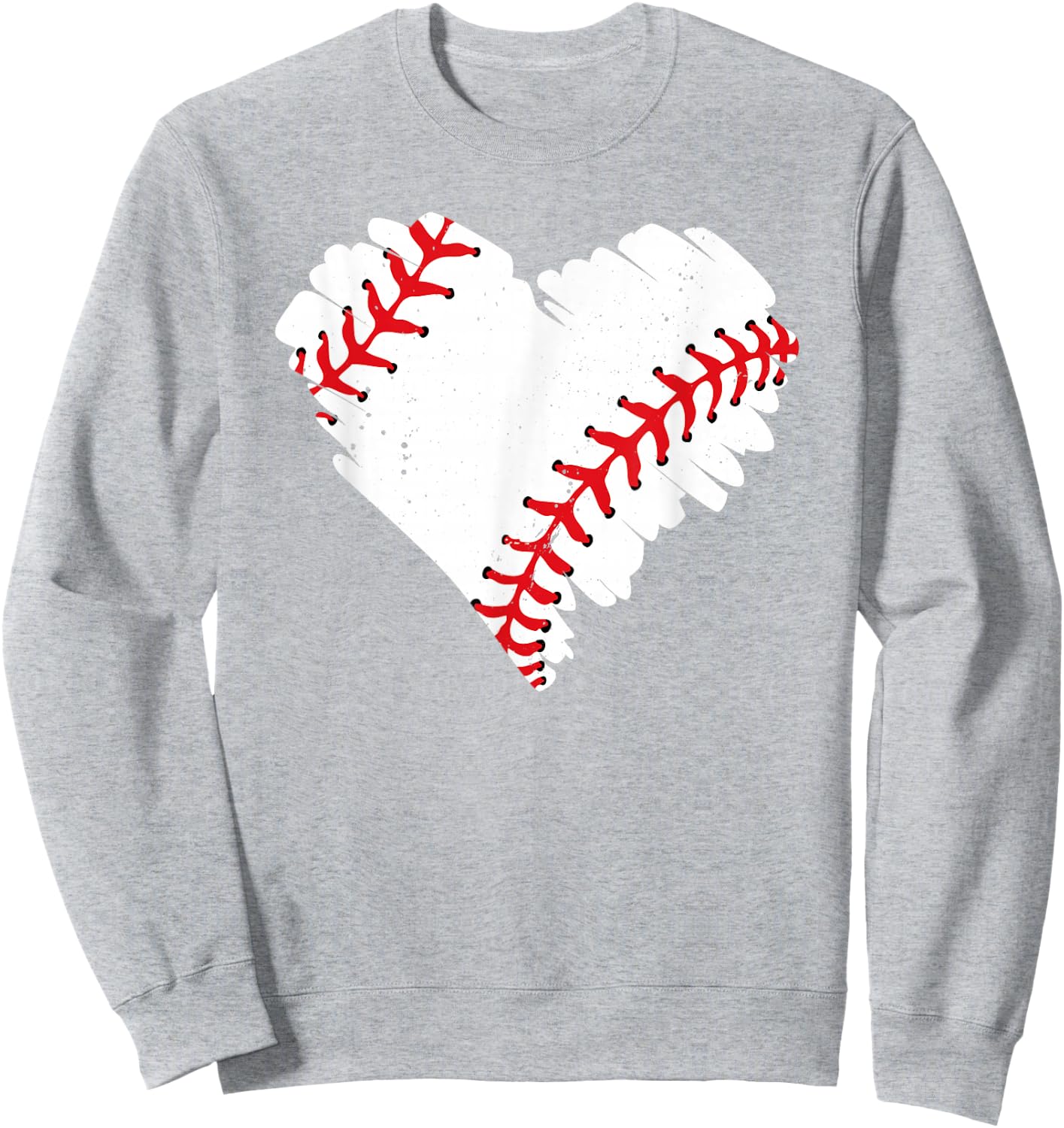 Orange Baseball Heart Sweatshirt - Sweatshirt | Ash