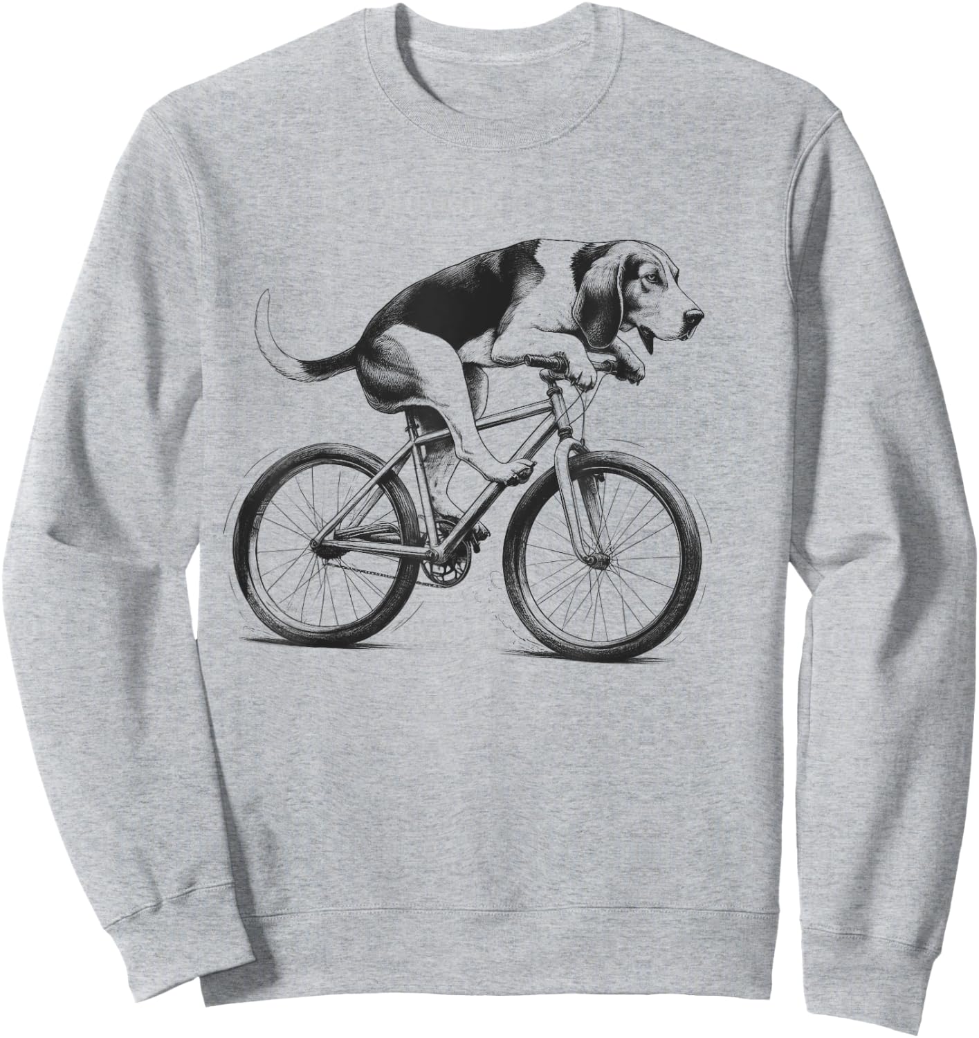 Treeing Walker Coonhound Dog Riding a Bike Bicycle Cycling Men Women Kids Sweatshirt - Sweatshirt | Ash