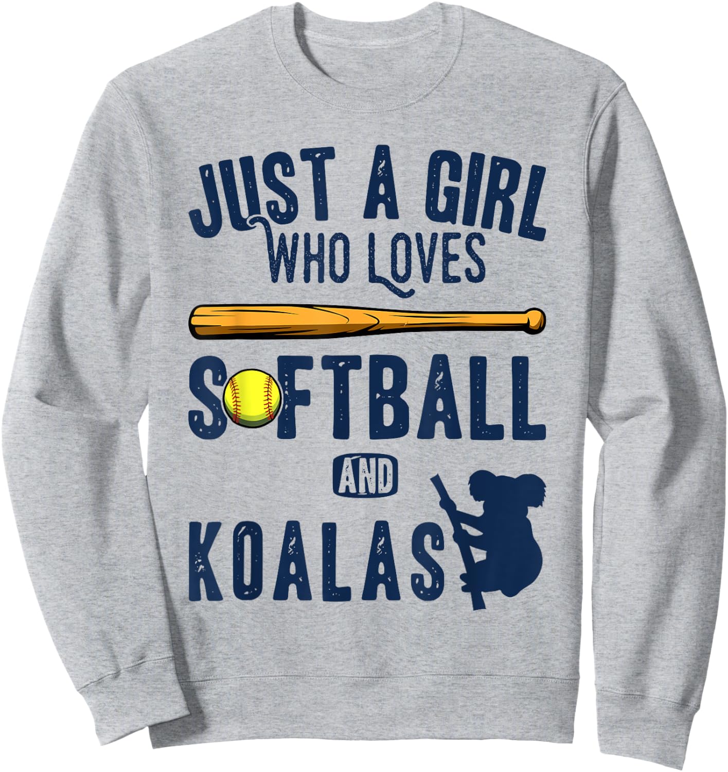Just a girl who loves Koalas and softball kids funny saying Sweatshirt - Sweatshirt | Ash