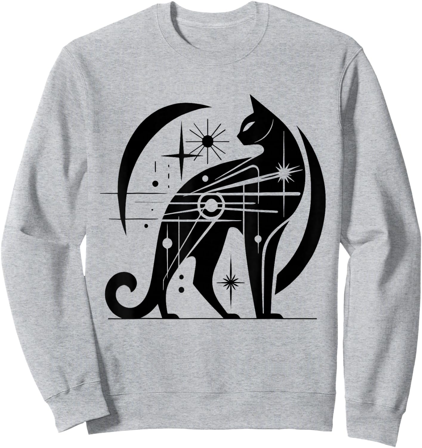 Cat Midcentury Mid Century Retro Atomic Age Modern Sweatshirt - Sweatshirt | Ash