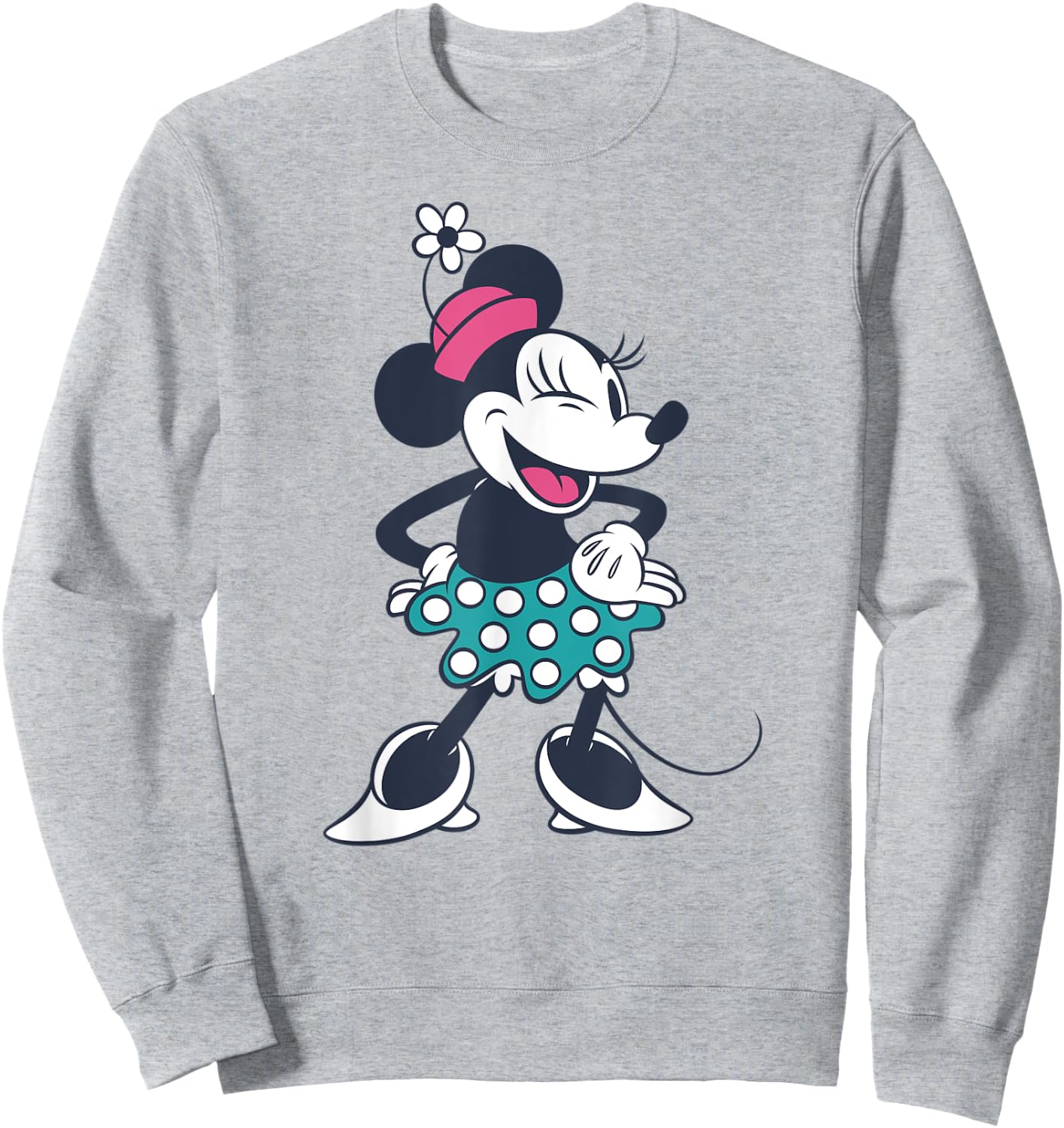 Amazon Essentials Disney Standing and Winking Retro Minnie Sweatshirt - Sweatshirt | Ash