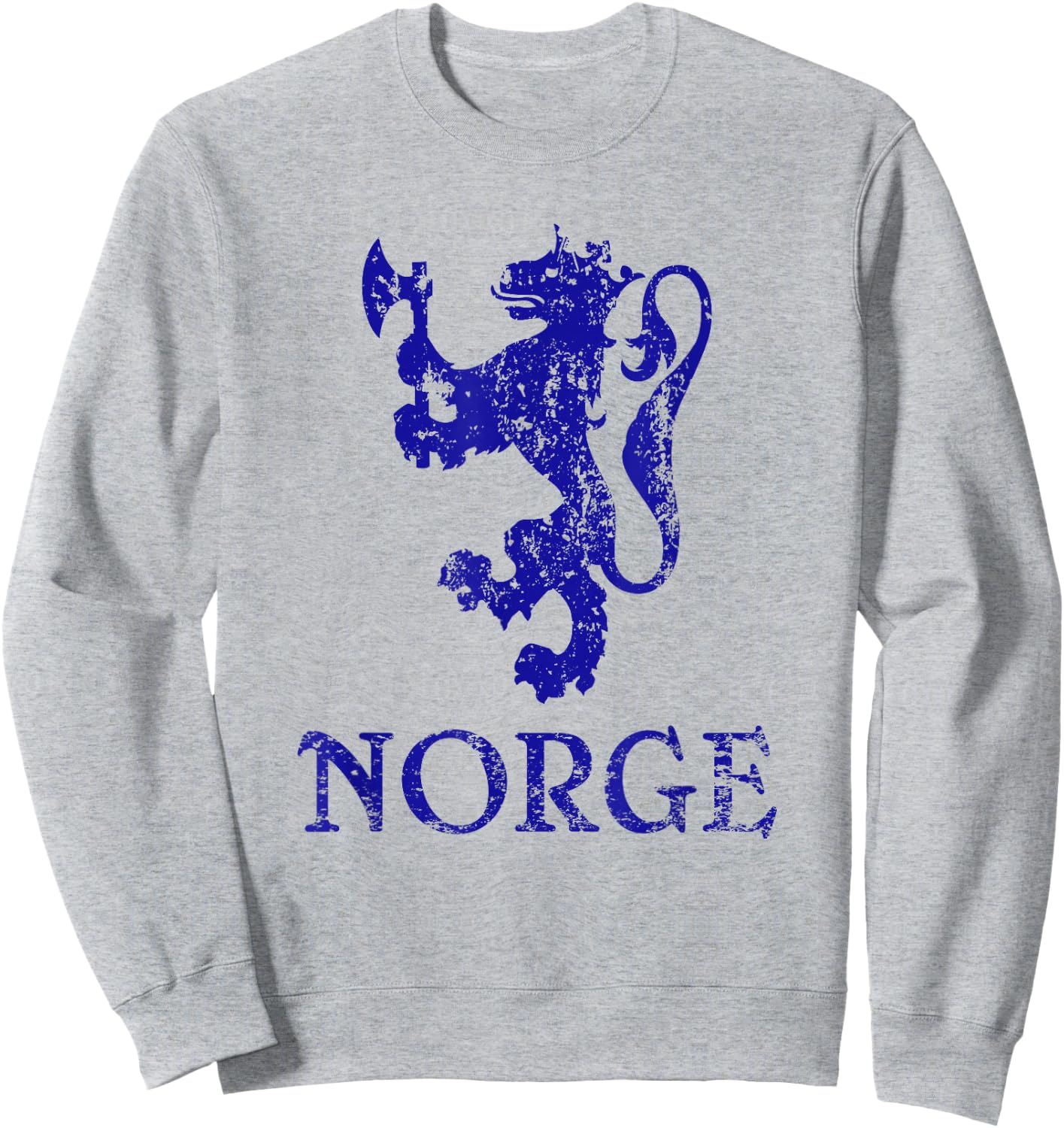 Norge Norway Lion Symbol Norwegian Pride Sweatshirt - Sweatshirt | Ash