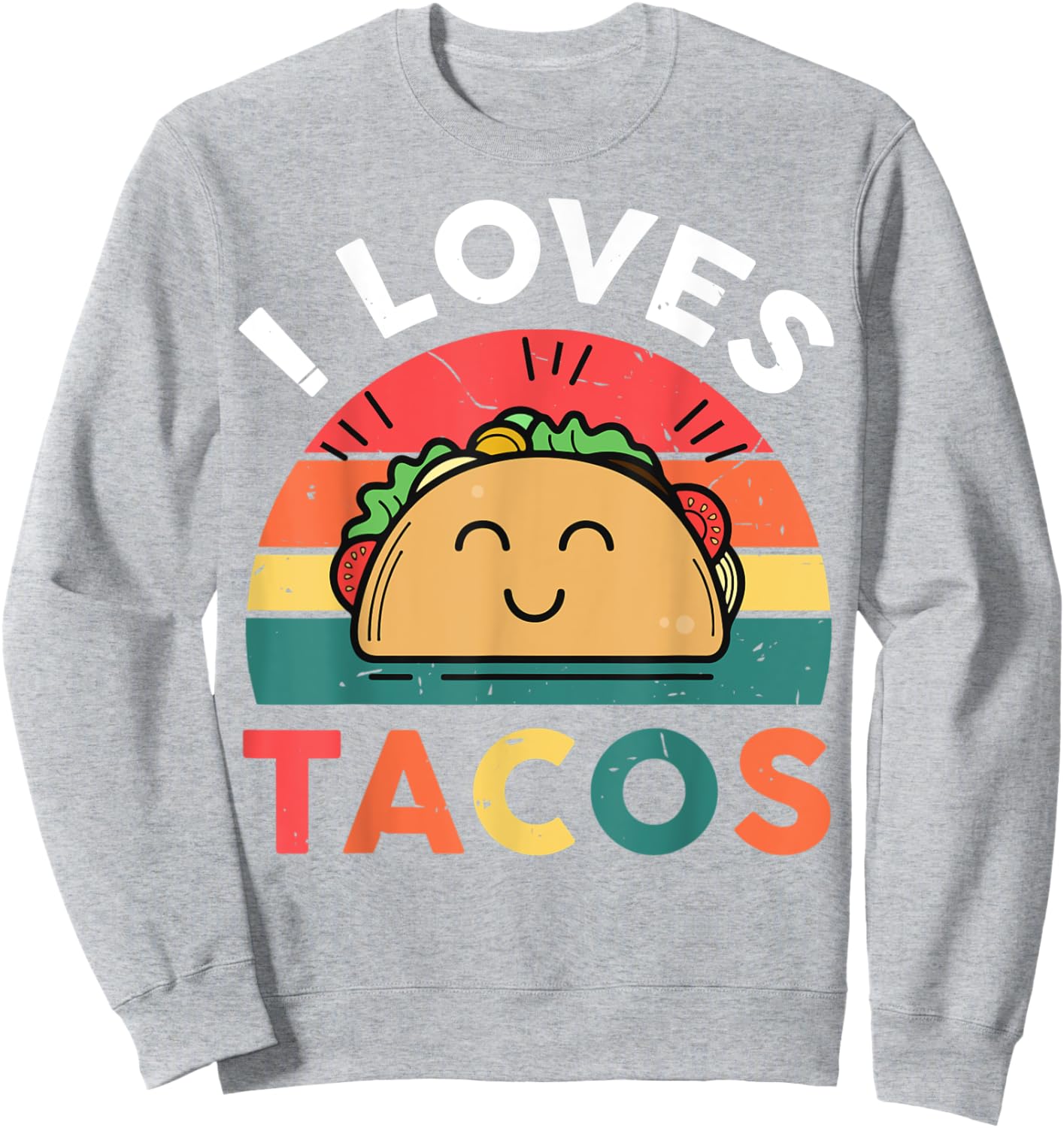 Cinco De Mayo I Loves Taco Shirt Mexican Kids Boy Toddler Sweatshirt - Sweatshirt | Ash