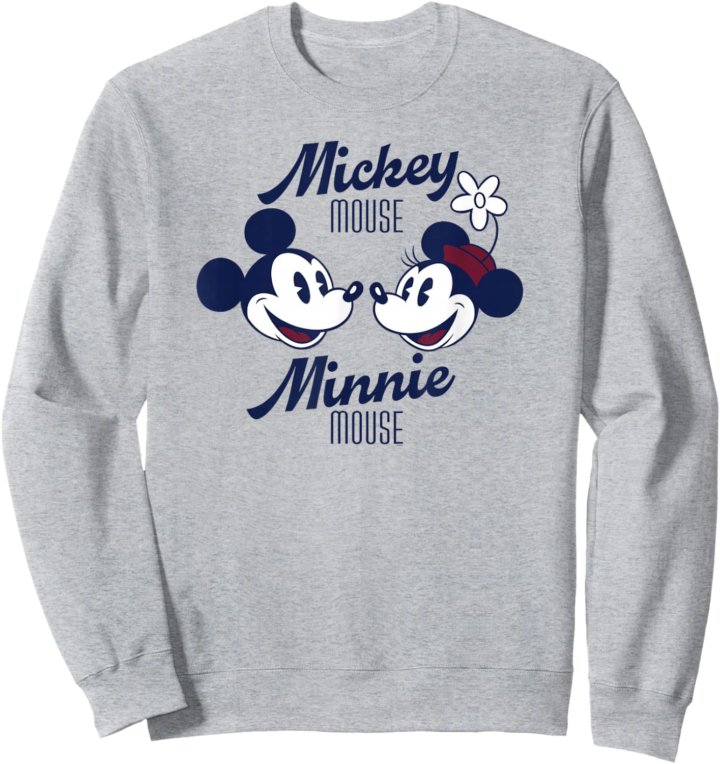 Disney Mickey Mouse and Minnie Mouse Together Retro Vintage Small Sweatshirt - Sweatshirt | Ash