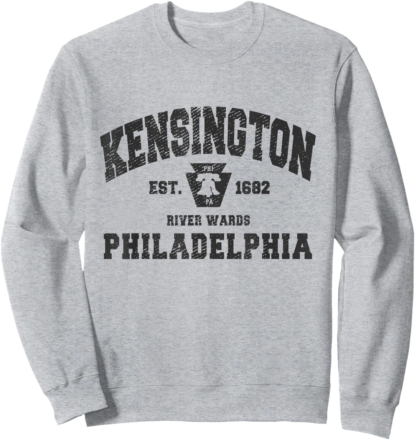 Kensington Philadelphia PA Neighborhood River Wards Philly Sweatshirt - Sweatshirt | Ash