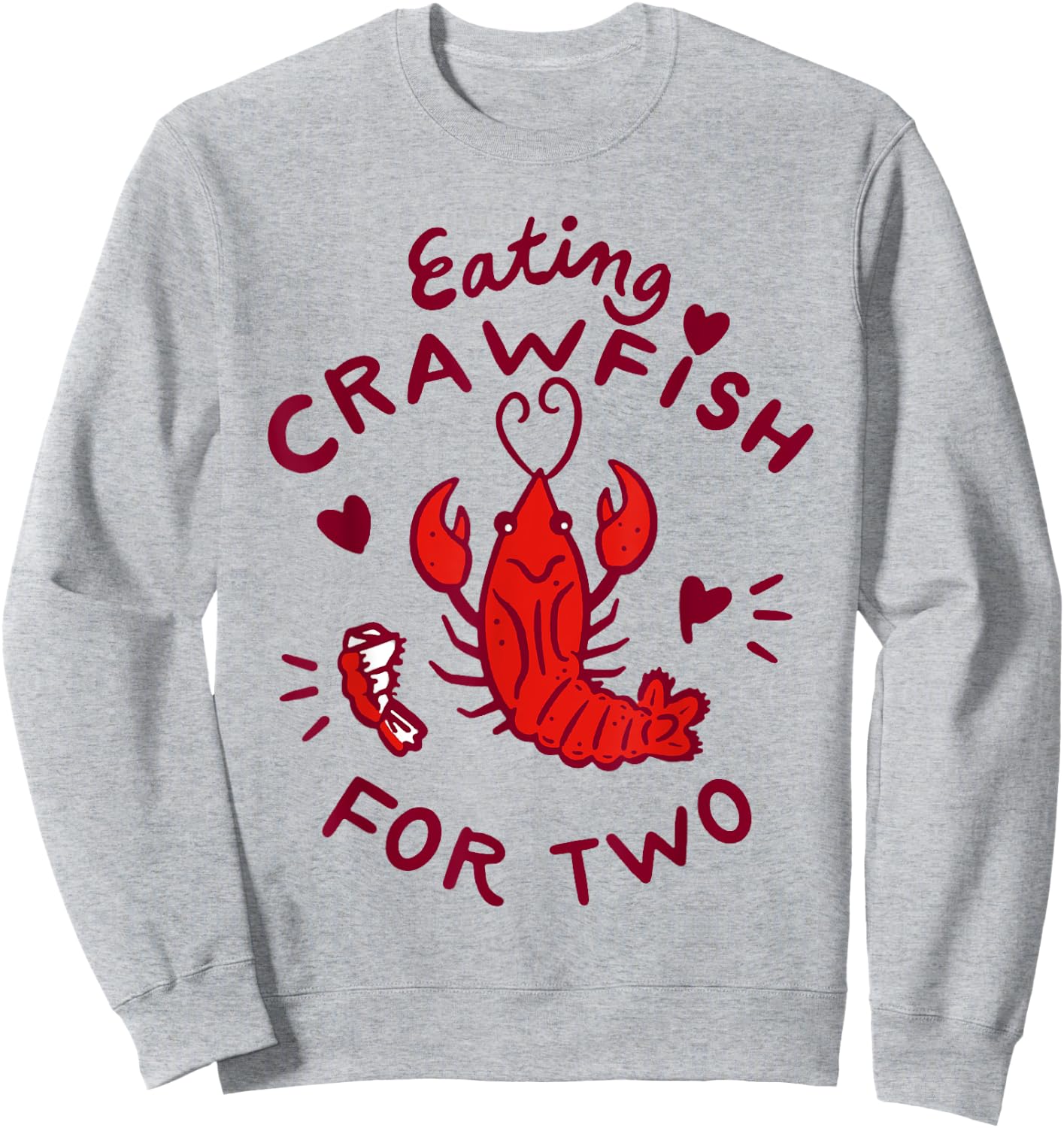 Eating Crawfish For Two Crawfish Boil Pregnancy Announcement Sweatshirt - Sweatshirt | Ash