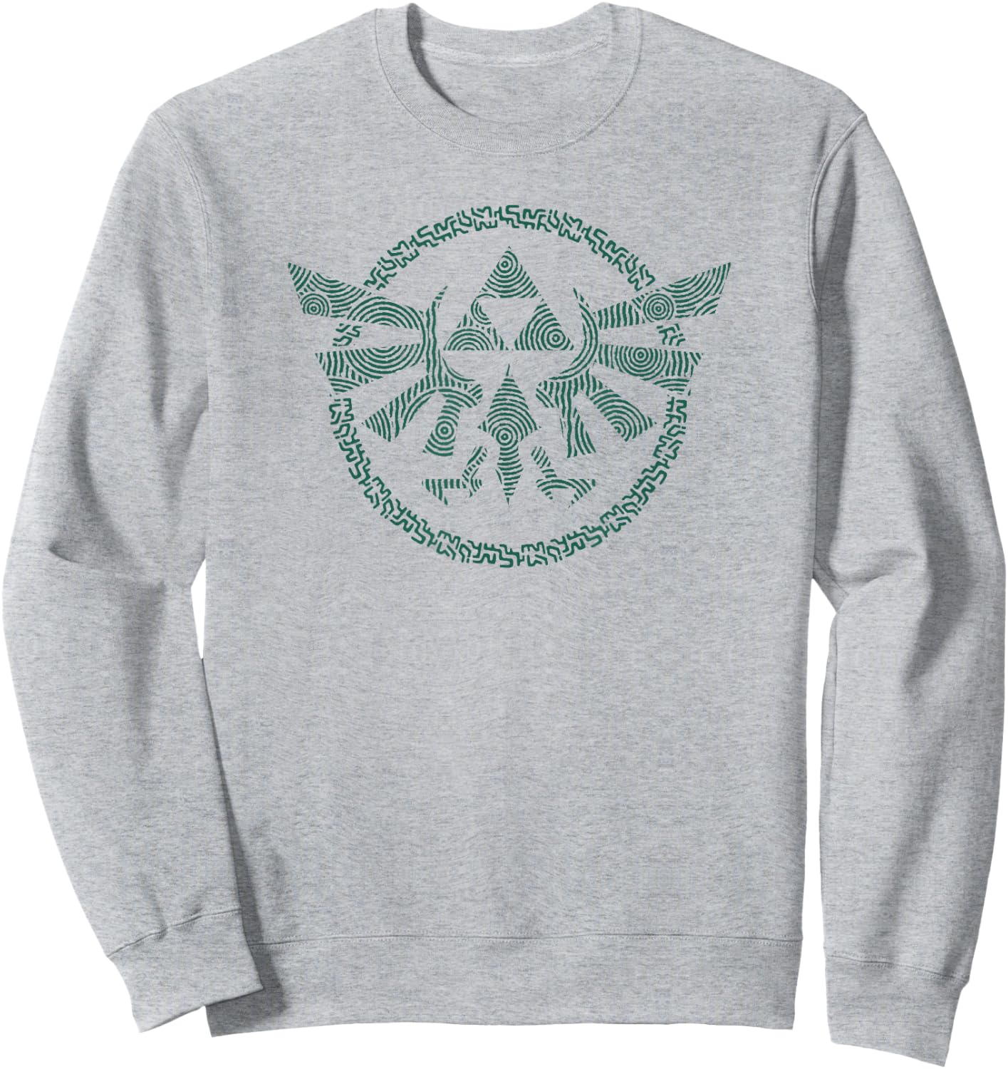 The Legend of Zelda Hyrule Triforce Circular Emblem Sweatshirt - Sweatshirt | Ash