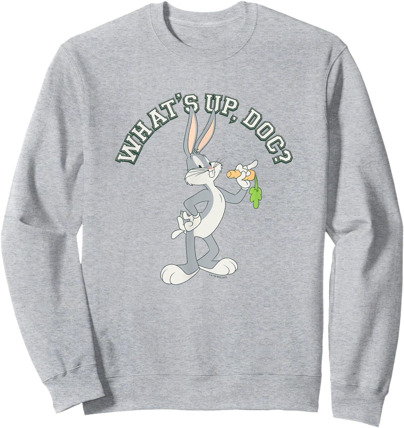 Looney Tunes What's Up Doc? Bugs Bunny Portrait Sweatshirt - Sweatshirt | Ash