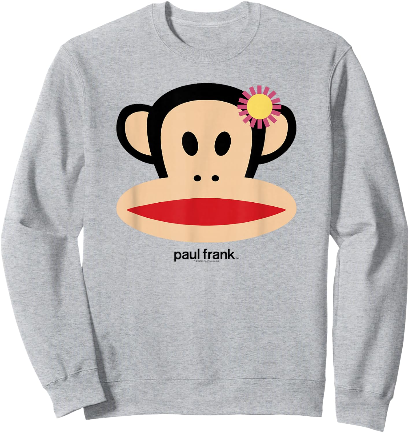Paul Frank Spring Time Julius Flower Decor Face Portrait Sweatshirt - Sweatshirt | Ash