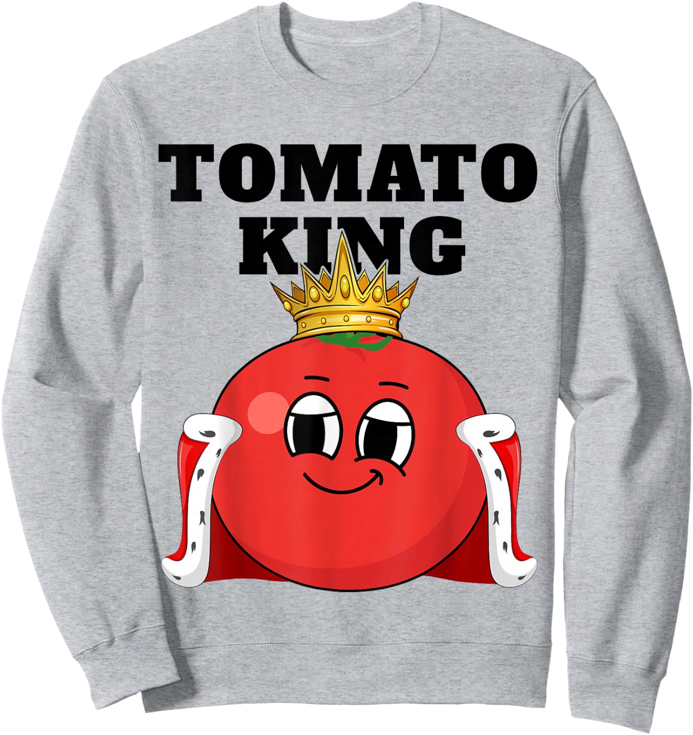 Tomato King | Boys Tomato Lover | Tomato Sweatshirt - Sweatshirt | Ash