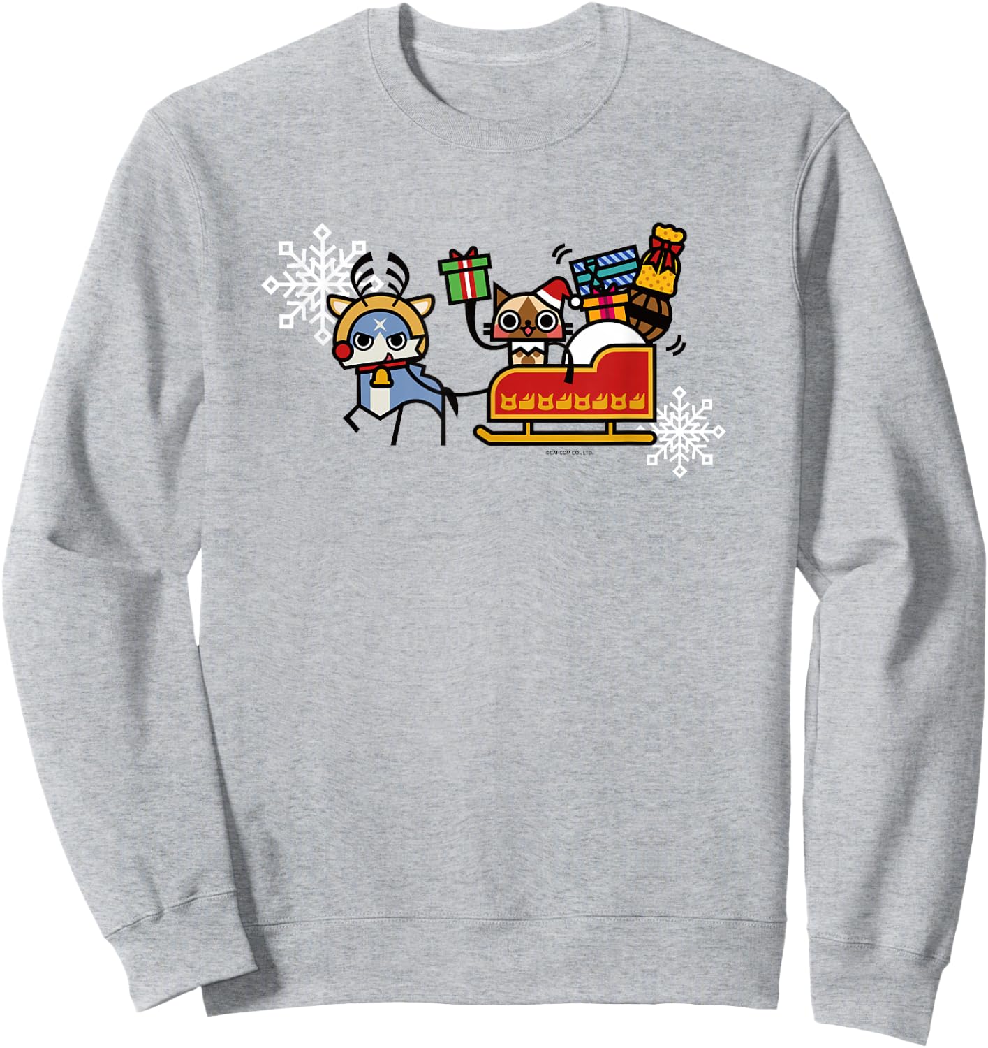 Monster Hunter Rise: Sunbreak Palamute＆Palico Christmas (A) Sweatshirt - Sweatshirt | Ash