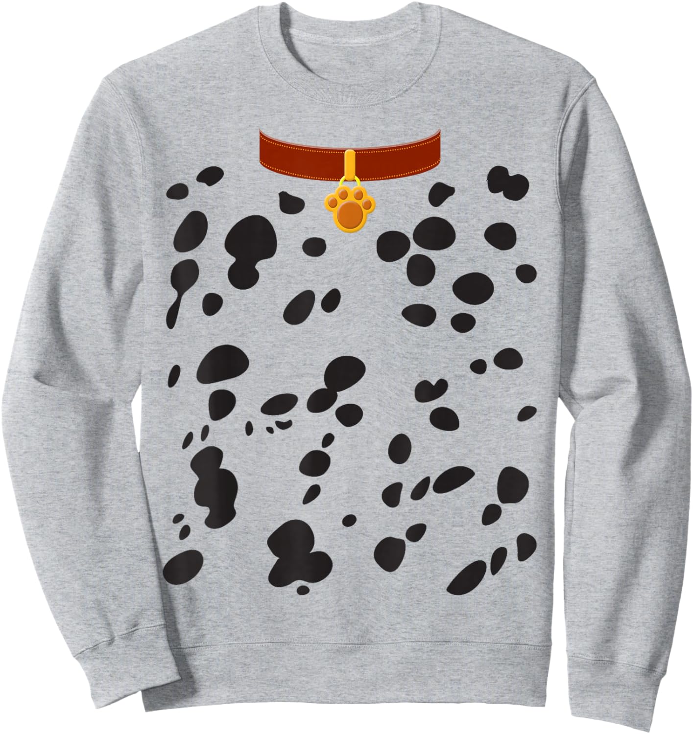 Dog Dalmatian Costume Dalmations Spots Puppy Print Halloween Sweatshirt - Sweatshirt | Ash