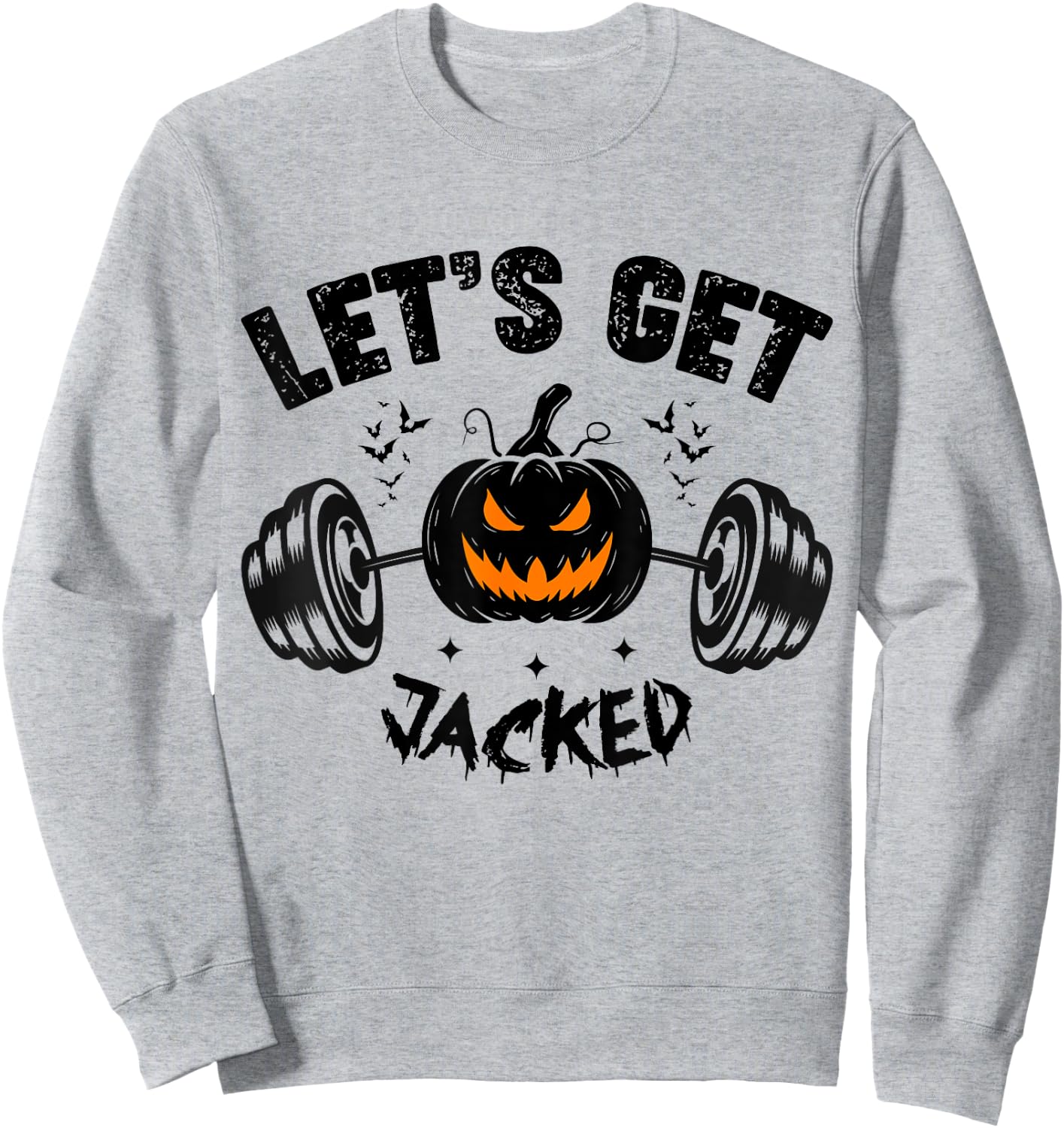 Funny Quote For Guy's Halloween Gym Training Pumpkin Holiday Sweatshirt - Sweatshirt | Ash