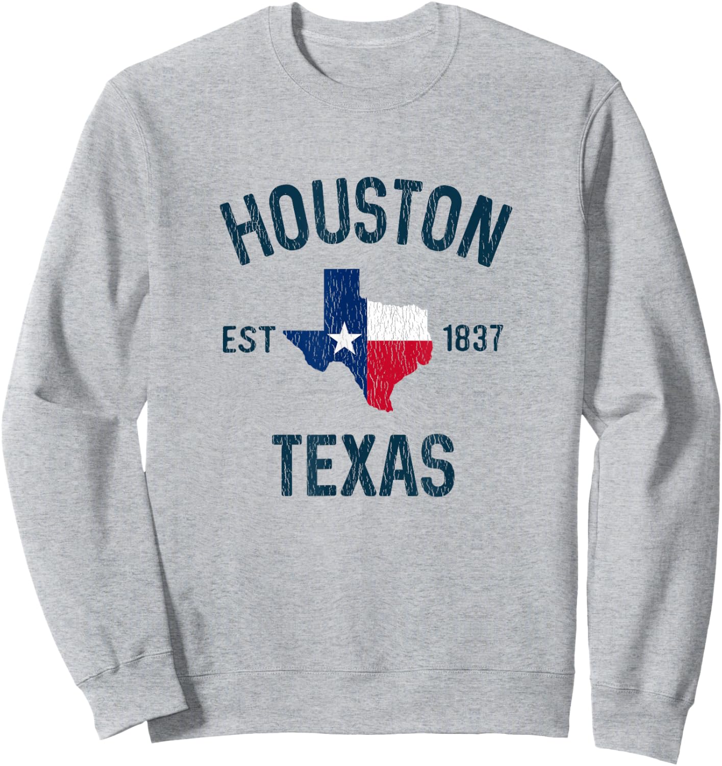 Houston Texas Gifts Souvenirs Men Women Kid Est 1837 Houston Sweatshirt - Sweatshirt | Ash