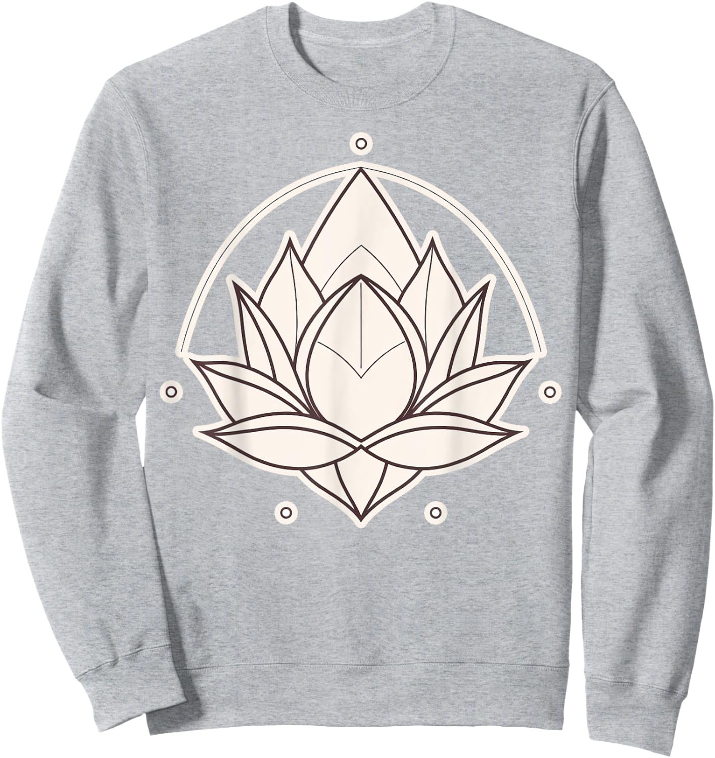 Spiritual Zen Lotus Flowers on simple Lotus Flower Sweatshirt - Sweatshirt | Ash