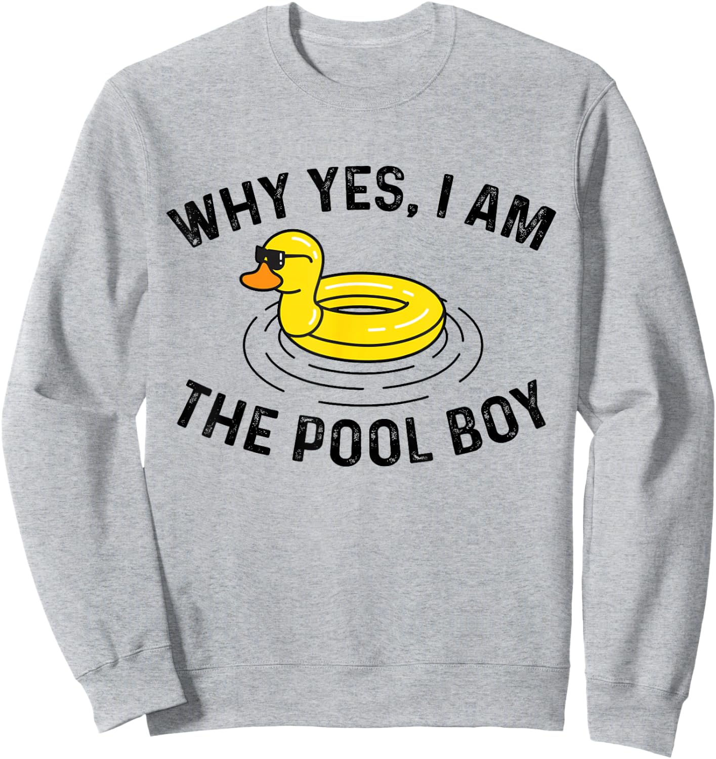 Summer Pool Party Funny Swim Swimmer Swimming Novelty Pun Women Girls Kids Sweatshirt - Sweatshirt | Ash