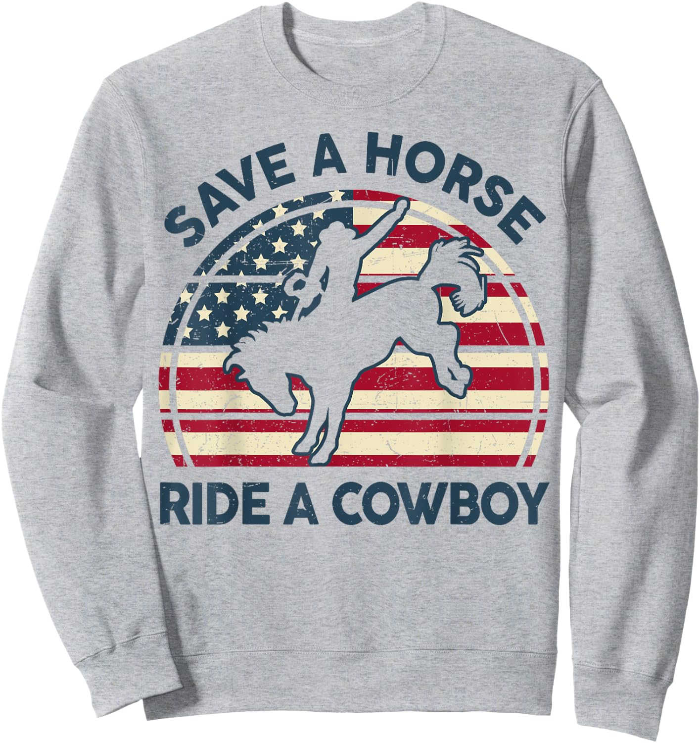 Rodeo Save Horse Ride Cowboy Men Women Funny Western Riding Sweatshirt - Sweatshirt | Ash
