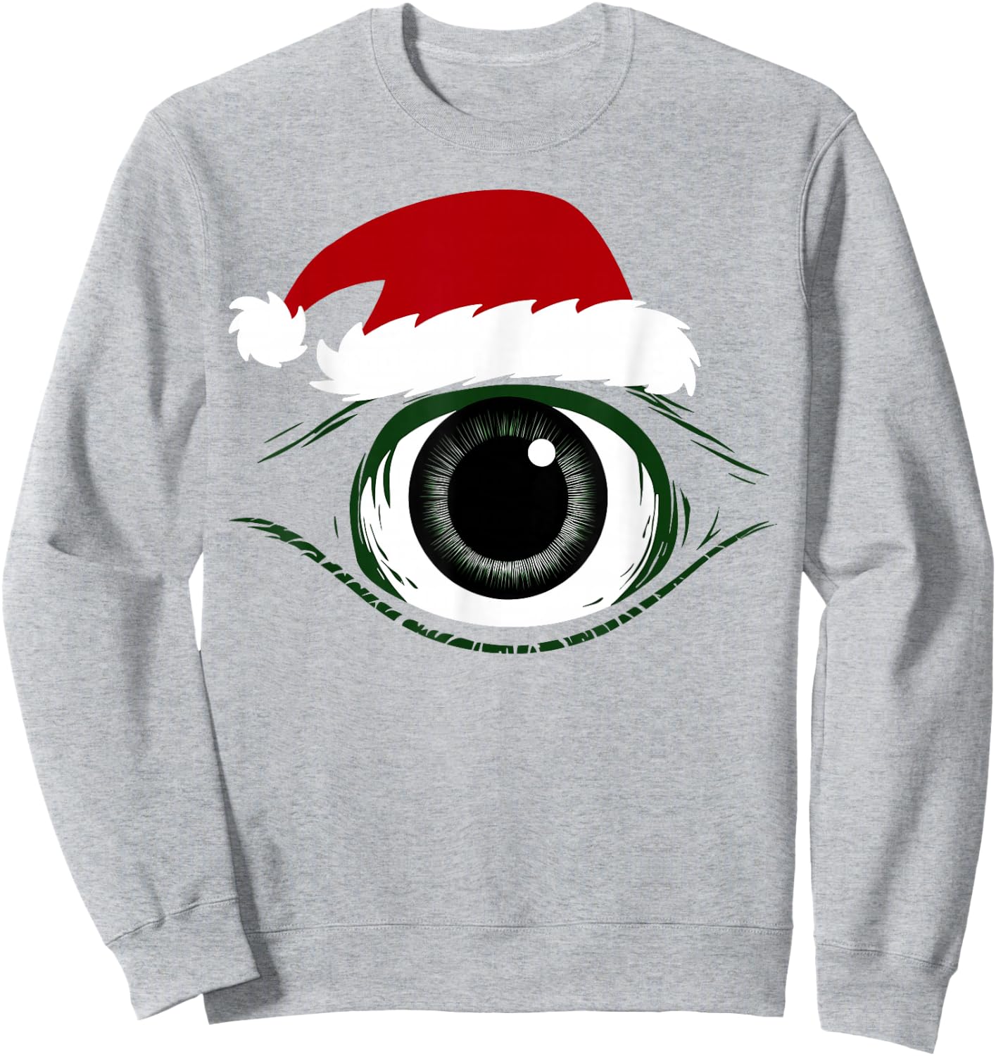 Funny Christmas Eyeball Sweatshirt - Sweatshirt | Ash