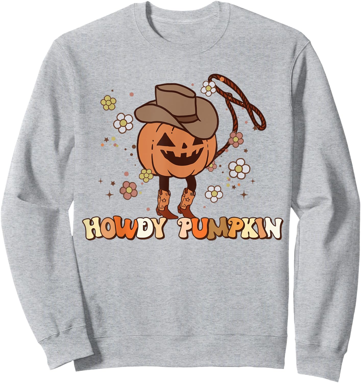 Howdy Pumpkin Rodeo Western Fall Southern Halloween Sweatshirt - Sweatshirt | Ash